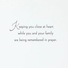 Keeping You Close at Heart Religious Sympathy Card