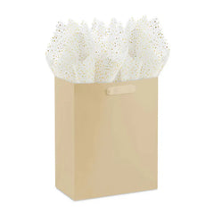 Gold Foil Flecks on White Tissue Paper, 4 sheets
