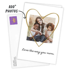 Gold Heart Custom Love Card