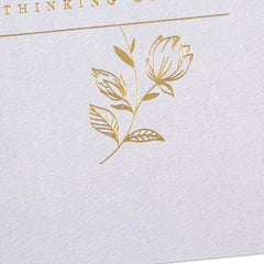 Hummingbird and Flowers Blank Thinking of You Card