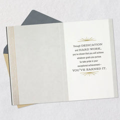 Dedication and Hard Work Graduation Card for Doctorate