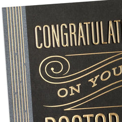 Dedication and Hard Work Graduation Card for Doctorate