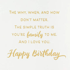 You're Family to Me Birthday Card