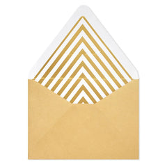 Gold Metallic Designed Envelopes, Pack of 10