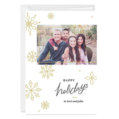 Elegant Snowflakes Custom Holiday Card