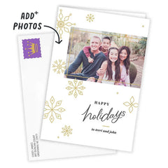 Elegant Snowflakes Custom Holiday Card