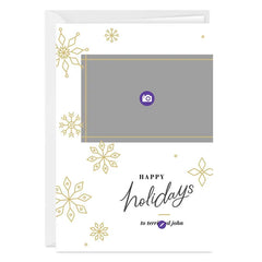Elegant Snowflakes Custom Holiday Card