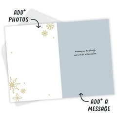 Elegant Snowflakes Custom Holiday Card