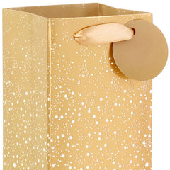 13" Gold Sparkle Wine Gift Bag
