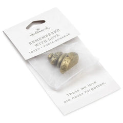 Remembered With Love Stacked Stones Metal Pocket Token