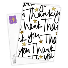 Gold Stars Custom Thank You Card