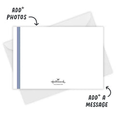 Blue Script Flat Graduation Party Invitation