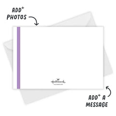 Purple Script Flat Graduation Party Invitation