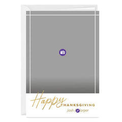 Elegant Gold Lettering Custom Thanksgiving Card