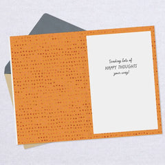 Happy Thoughts Dog With Bubbles Encouragement Card