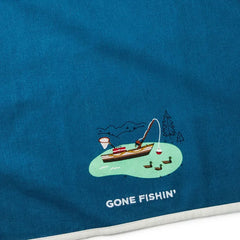 Gone Fishing Tea Towel, 18x26