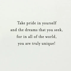 Take Pride in Yourself College Graduation Card