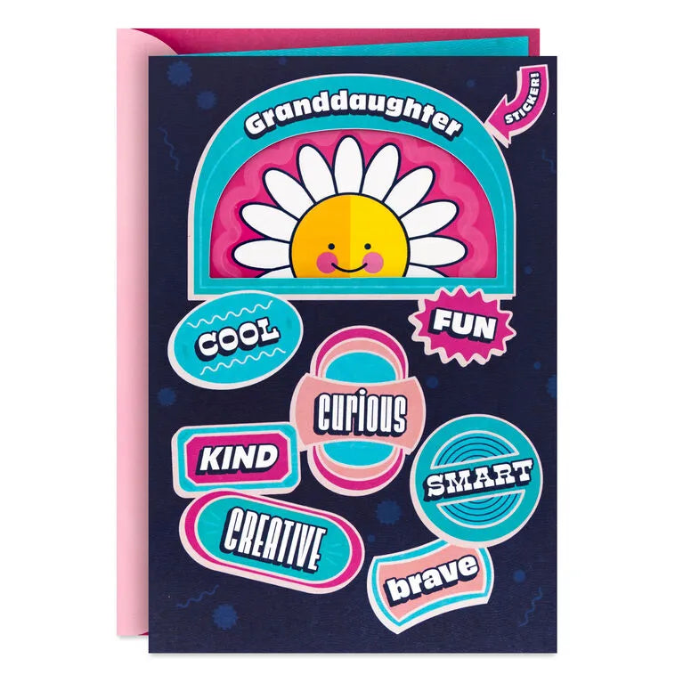 You Are Loved Birthday Card for Granddaughter With Sticker