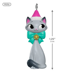 Mini Christmas Kitty Ornament, 1.25"
