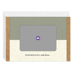 Remembering With Love Color Block Custom Sympathy Card