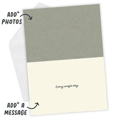 Remembering With Love Color Block Custom Sympathy Card