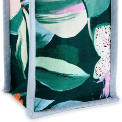 Lacey Chabert Collection Green Floral Fabric Wine Tote
