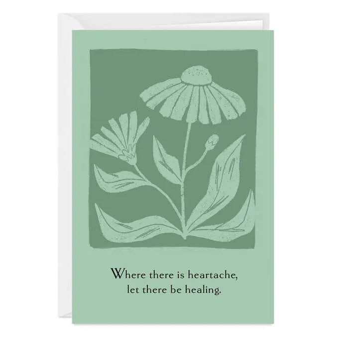 Healing and Prayers Custom Sympathy Card
