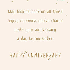 Remember the Quiet Moments Anniversary Card for Couple