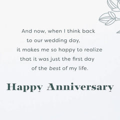 Our Wedding Day Was Only the Beginning Anniversary Card for Husband