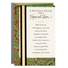 May You Continue to Grow Religious Birthday Card for Son