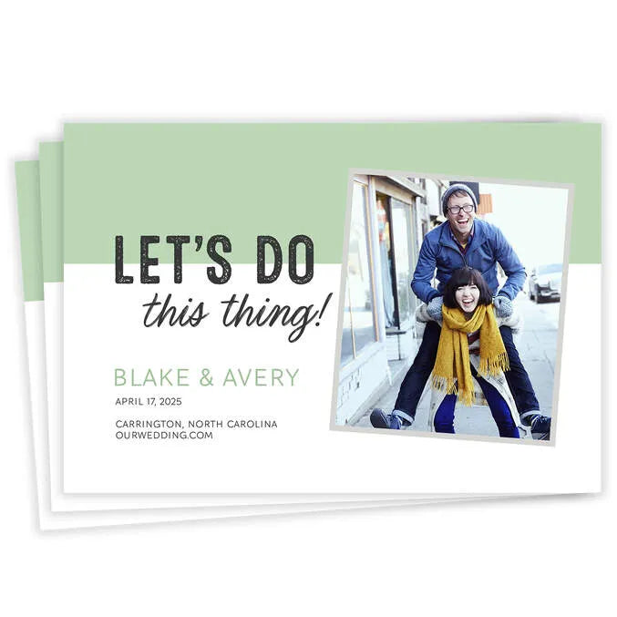 Let's Do This Thing Flat Wedding Save the Date