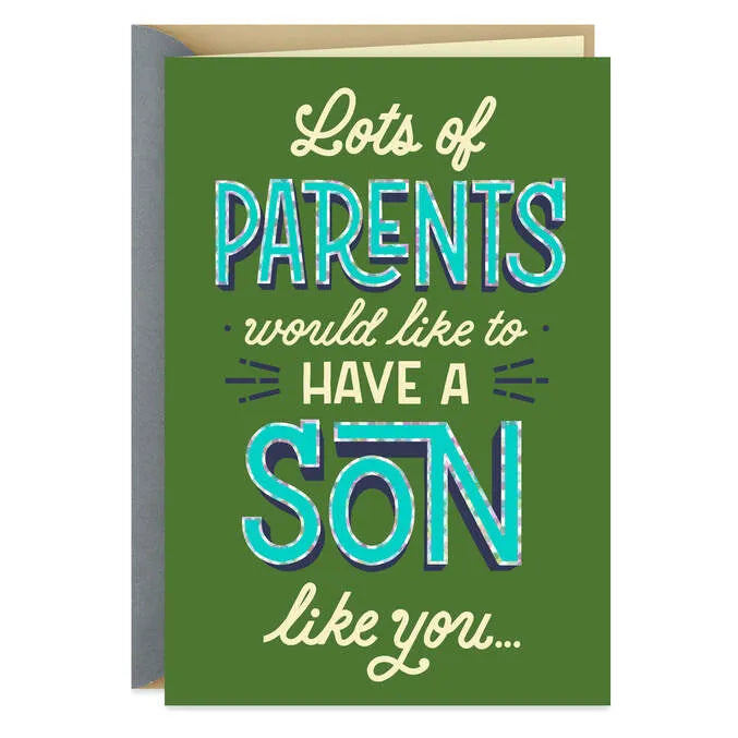 We Won't Give You Up Funny Birthday Card for Son