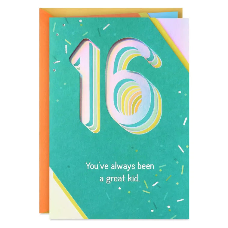 More Awesome With Every Year 16th Birthday Card