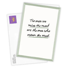 The Ones We Miss the Most Custom Sympathy Card
