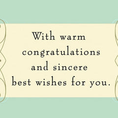 Sincere Best Wishes Congratulations Card