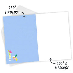 Tropical Cocktails Blank Custom Card