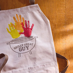 Grilly Great Guy Adult Apron Handprint Kit