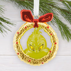 Dr. Seuss's How the Grinch Stole Christmas!™ Grinch in Wreath Metal Hallmark Ornament