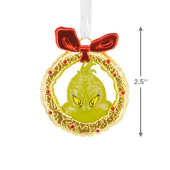 Dr. Seuss's How the Grinch Stole Christmas!™ Grinch in Wreath Metal Hallmark Ornament