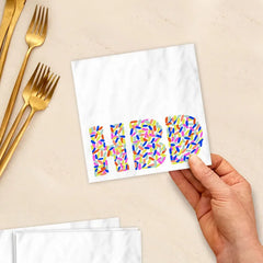 "HBD" Sprinkles Birthday Cocktail Napkins, Pack of 20
