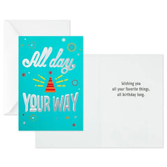 Bold and Bright Assorted Birthday Cards, Pack of 12