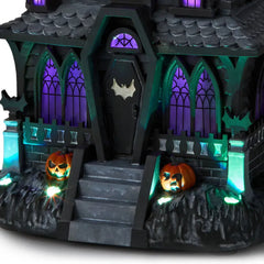 Hauntsville Collection Vampire Manor Tabletop Decoration With Light and Sound, 9.75"
