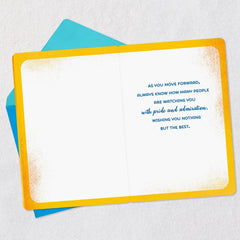Many Are Watching With Pride and Admiration Master's Degree Graduation Card