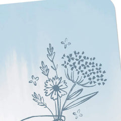Hand Holding Flowers Sketch Blank Card