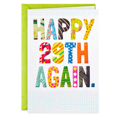 Happy 29th Again Funny Birthday Card