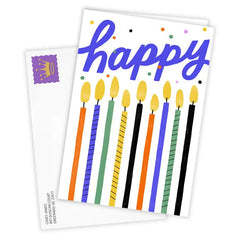 Happy Candles Custom Birthday Card