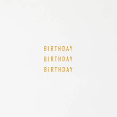 Happy Happy Happy Embossed Birthday Card
