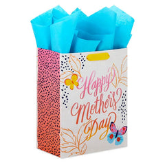 9.6" Happy Mother's Day Medium Gift Bag With Tissue Paper