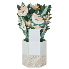 Happy Thoughts Flower Bouquet in Vase 3D Pop-Up Card