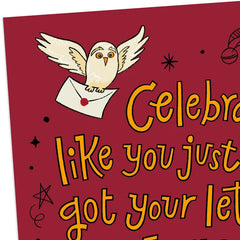 Harry Potter™ Celebrate Like You're Going to Hogwarts™ Funny Birthday Card